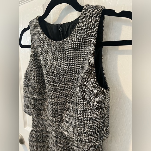 J. Crew Black & White Tweed Sheath Dress with Pockets - Picture 10 of 14